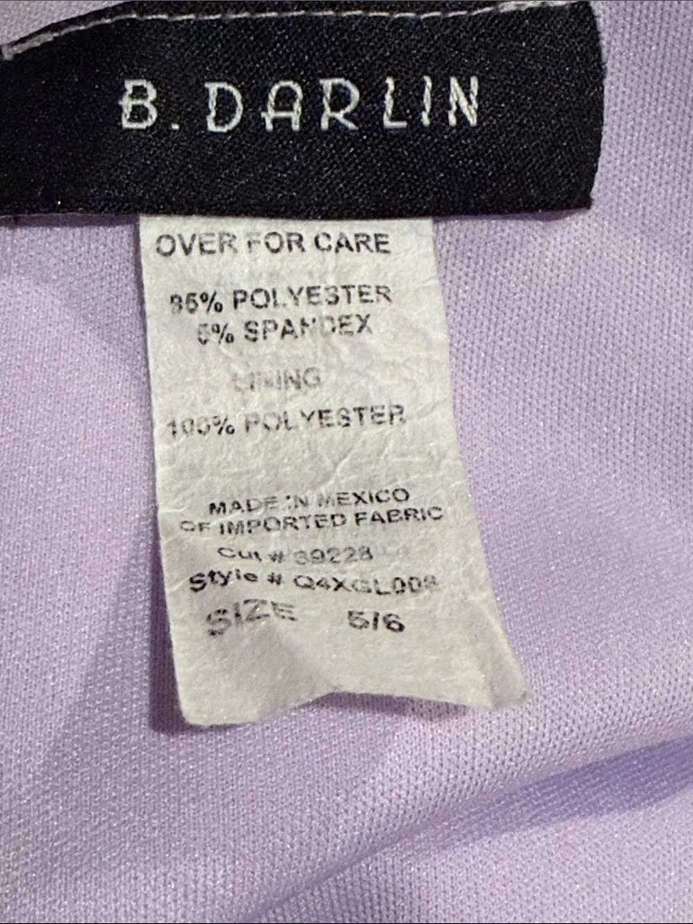 B Darlin Light Lavender V-Neck Skater Mini Dress
